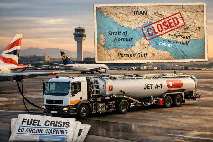 Europe Faces Jet Fuel Risk if Strait of Hormuz Remains Shut, Airports Warn